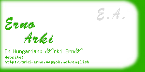 erno arki business card